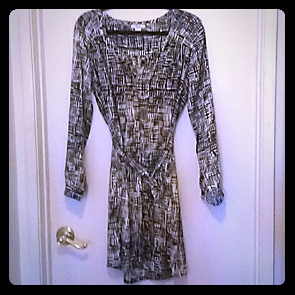 Black and white dress.